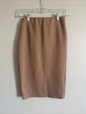 Forever 21 Camel Textured Pencil Skirt